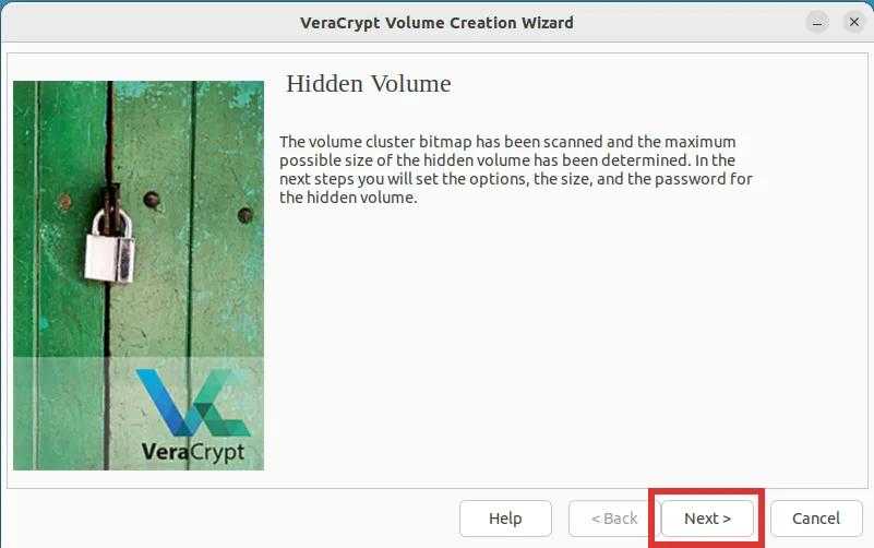 veracrypt creating encrypted volume Step 12